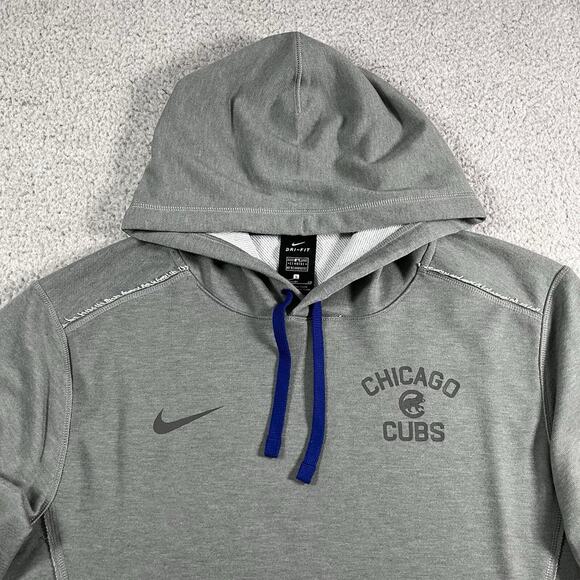 Chicago Cubs Hoodie Mens S Nike Dri-Fit 3/4 Sleeve Sweatshirt Baseball MLB Team - Picture 2 of 12